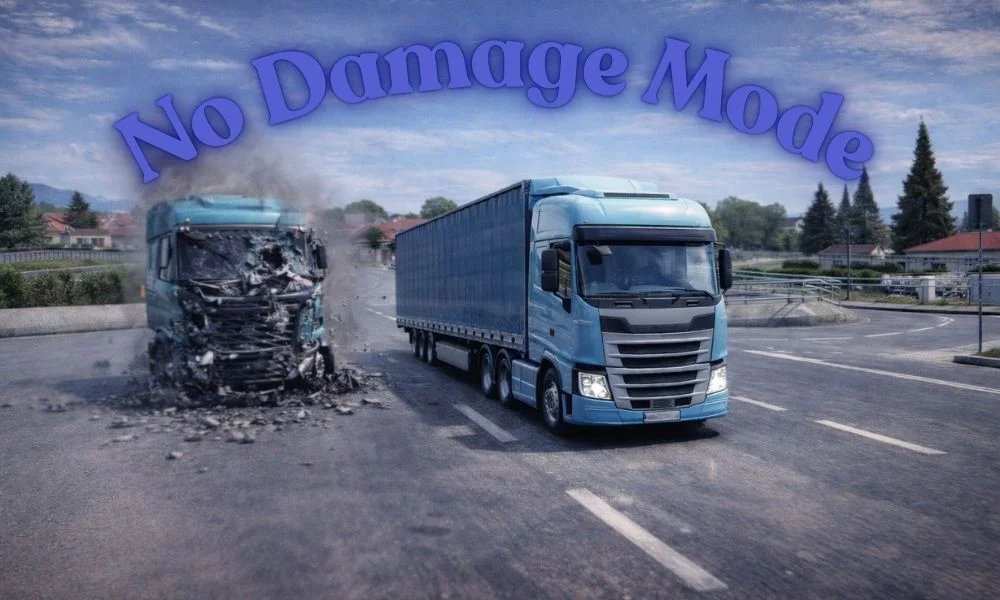 Truck driving no damage mod